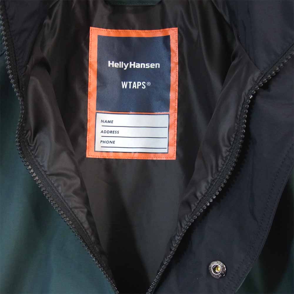WTAPS ダブルタップス 20SS 201GDHHD-JKM01 × HELLY HANSEN ヘリーハンセン BOW JACKET ナイロン ジャケット 黒×緑 S【美品】【中古】