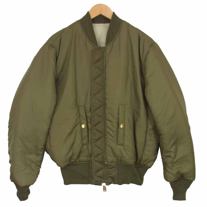 キス x Alpha Industries アルファ MA-1 Bomber ボンバー カーキ系 L【中古】