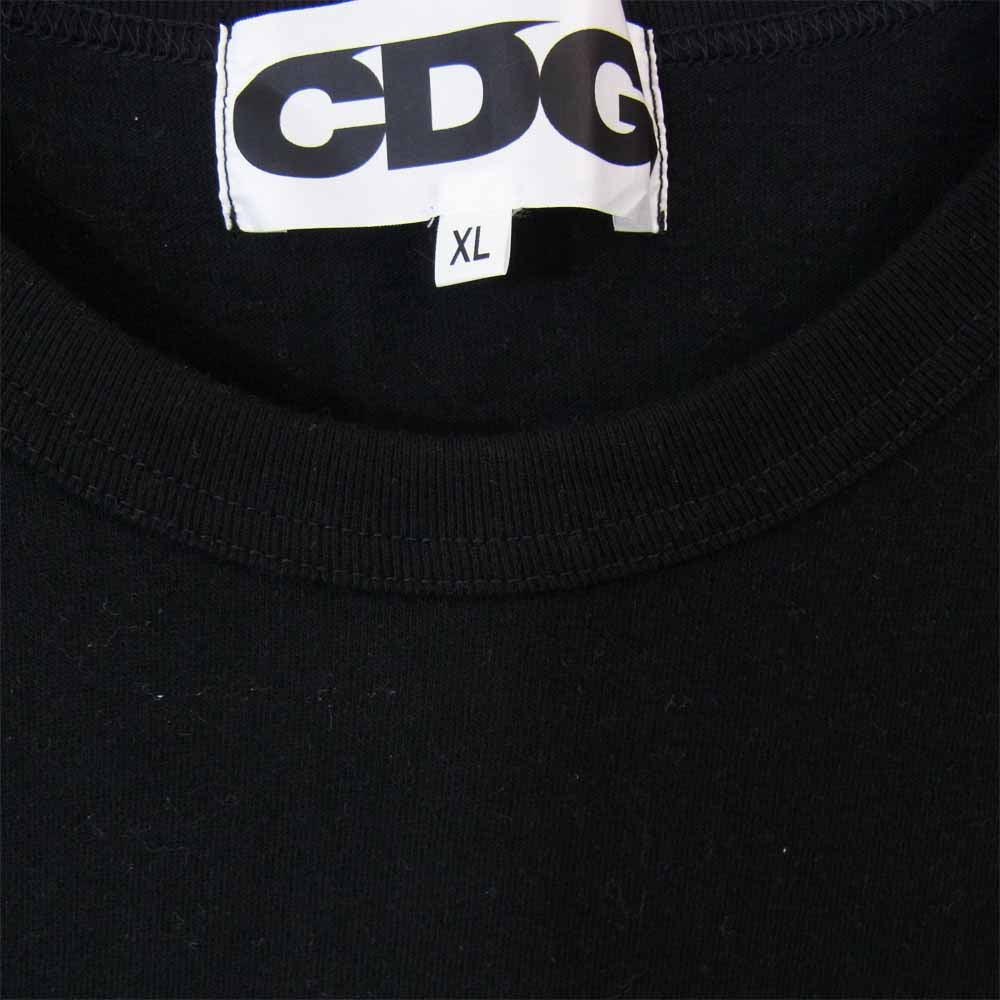 COMME des GARCONS コムデギャルソン SZ-T028 CDG シーディージー 1986 ete S/S TEE プリント Tシャツ ブラック ブラック系 XL【美品】【中古】