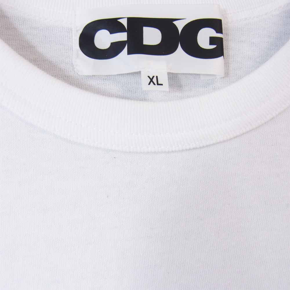 COMME des GARCONS コムデギャルソン SZ-T028 CDG シーディージー 1986 ete S/S TEE プリント Tシャツ ホワイト ホワイト系 XL【美品】【中古】