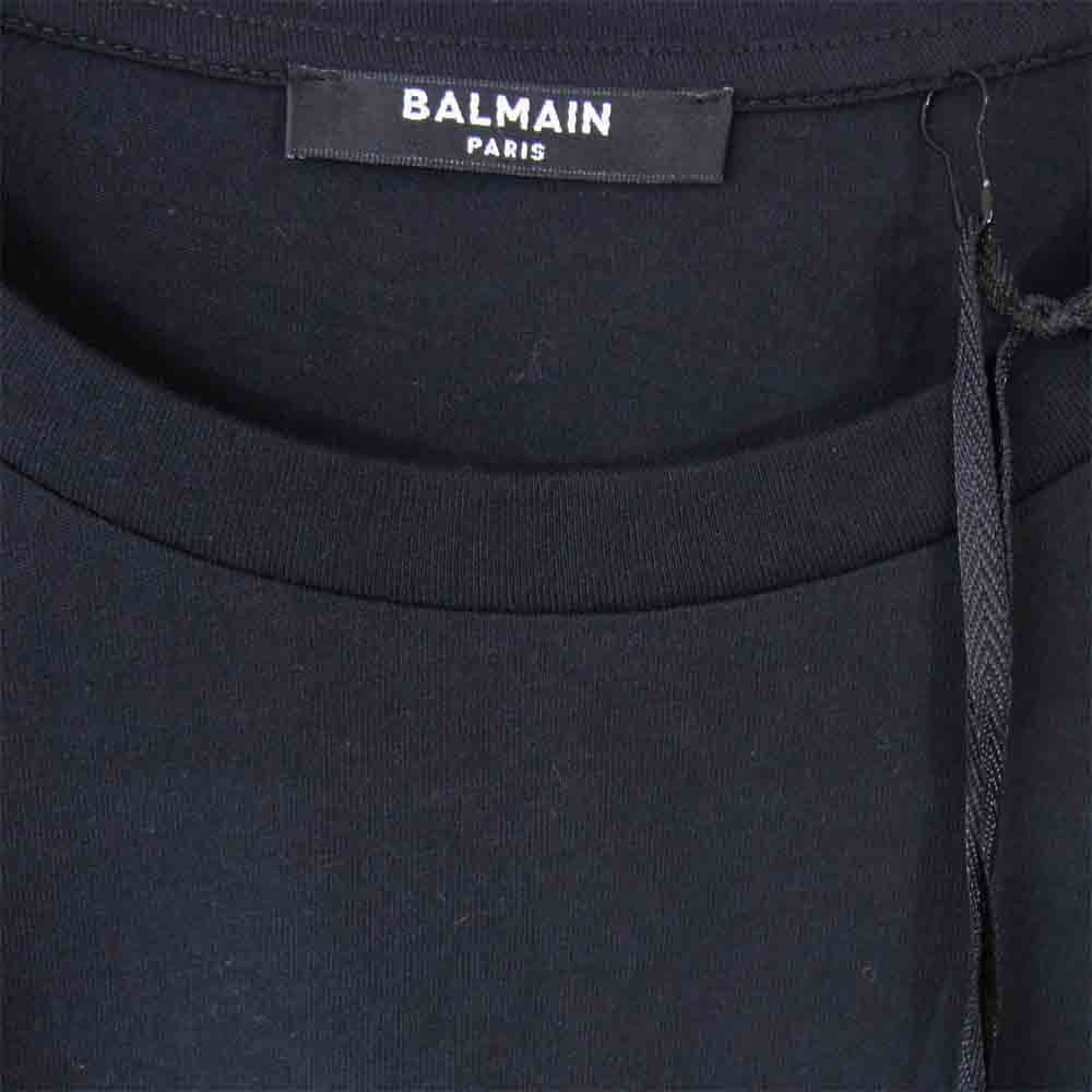 BALMAIN バルマン VH1EF000 ロゴ プリント Tシャツ ブラック系 M【新古 ...