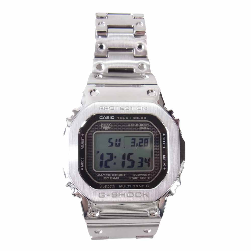 G-SHOCK ジーショック GMW-B5000 フルメタル Bluetooth マルチバンド6 タフソーラー スマートフォンリンク 電波ソーラー 時計 シルバー系【中古】