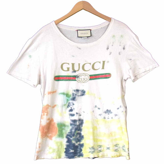 GUCCI グッチ 17AW 国内正規品  タイダイ ロゴ プリント マルチカラー系 S【中古】