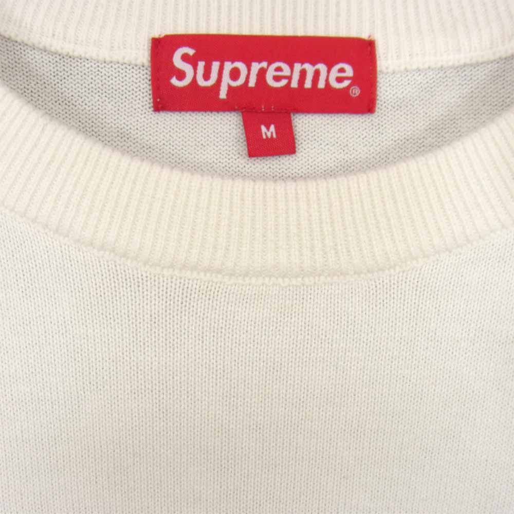Supreme シュプリーム 21SS Split Logo Pullover スプリット ロゴ プルオーバー ニット ホワイト系 M【新古品】【未使用】【中古】