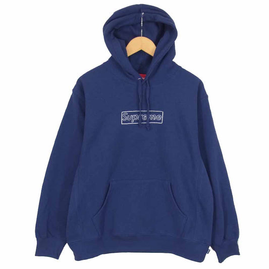 Supreme シュプリーム 21SS KAWS Chalk Logo Hooded Sweatshirt カウズ チョーク ロゴ フーデッド スウェットシャツ ブルー系 S【新古品】【未使用】【中古】