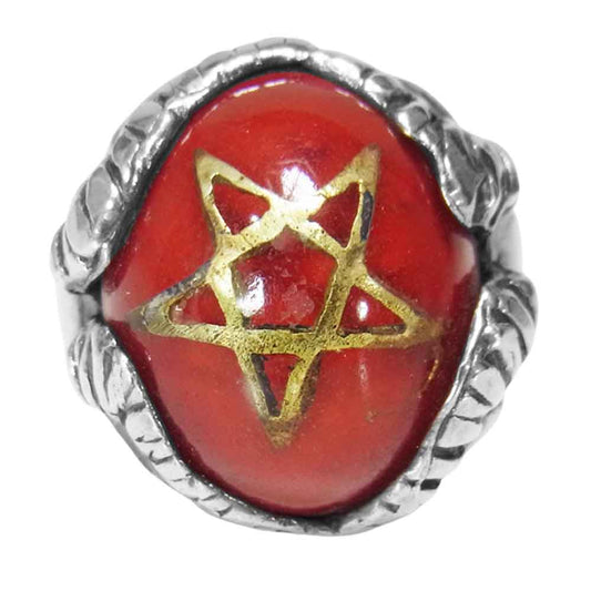 ALEX STREETER アレックスストリーター NEW ANGEL HEART RING EWAKA ニュー エンジェル ハート リング レッド系 19号程度【中古】