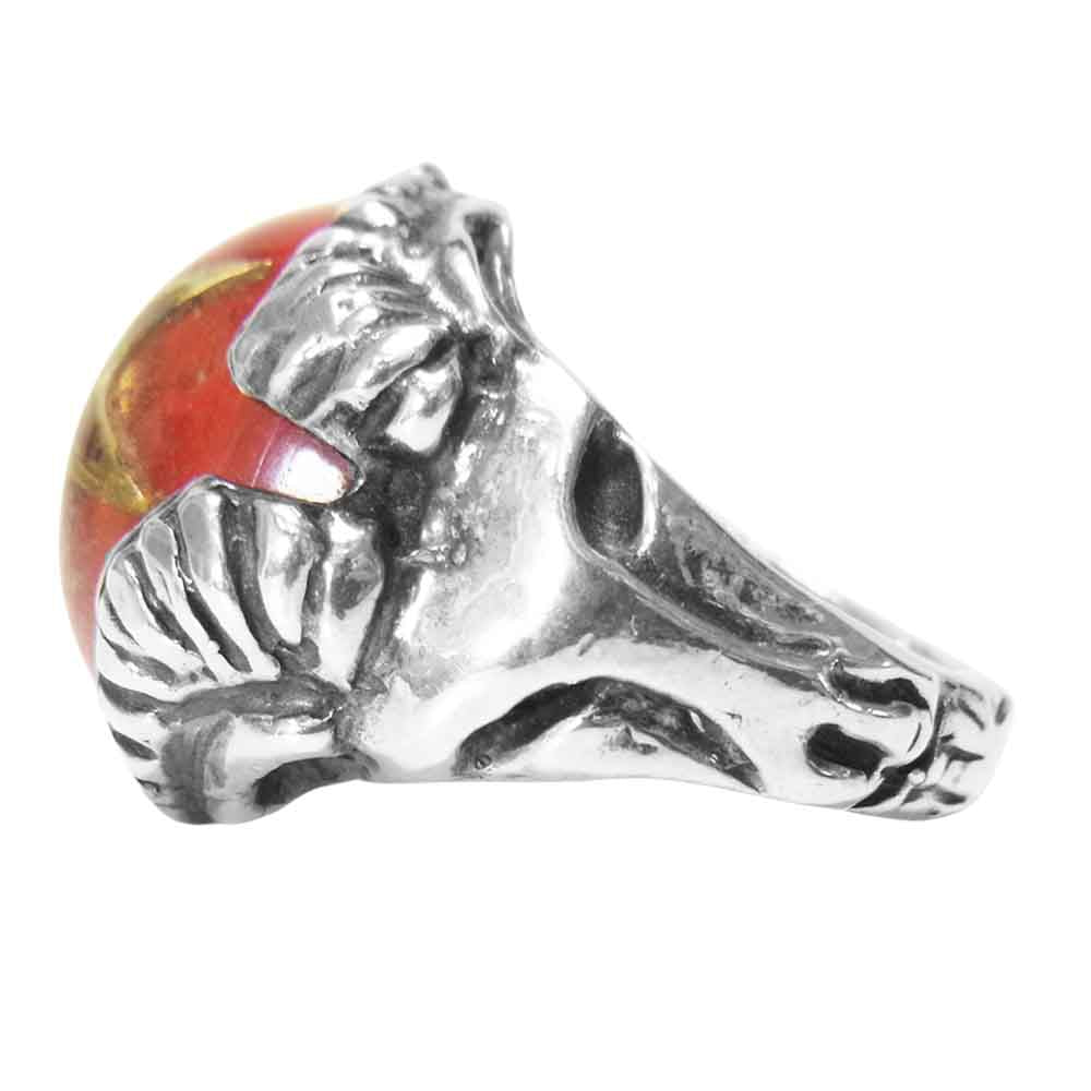 ALEX STREETER アレックスストリーター NEW ANGEL HEART RING EWAKA ニュー エンジェル ハート リング レッド系 19号程度【中古】