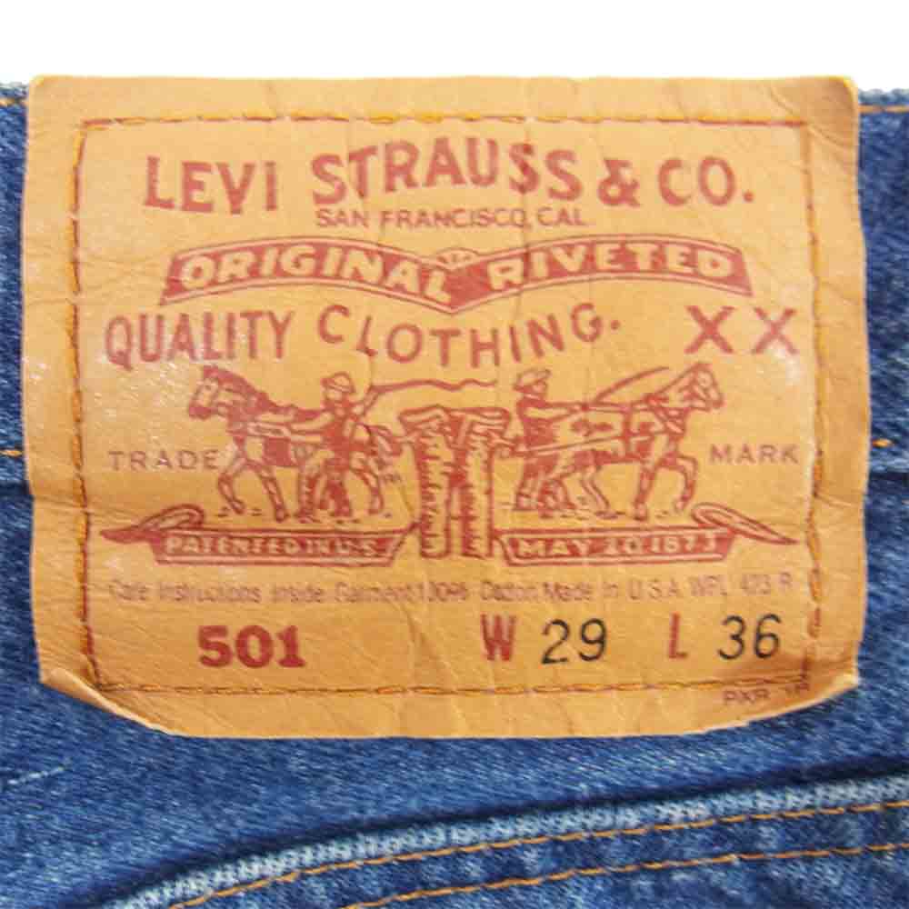 Levi's リーバイス 90S 復刻 刻印555 バレンシア工場製 デニム ジーンズ インディゴブルー系 29【中古】
