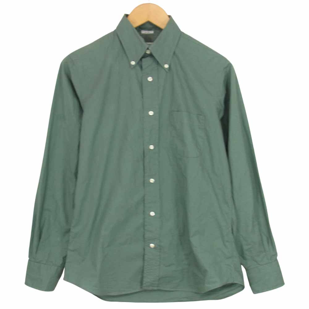 INDIVIDUALIZED SHIRTS インディビジュアライズドシャツ コットン BD ボタンダウン 長袖 シャツ カーキ系 14 2/1～32【中古】