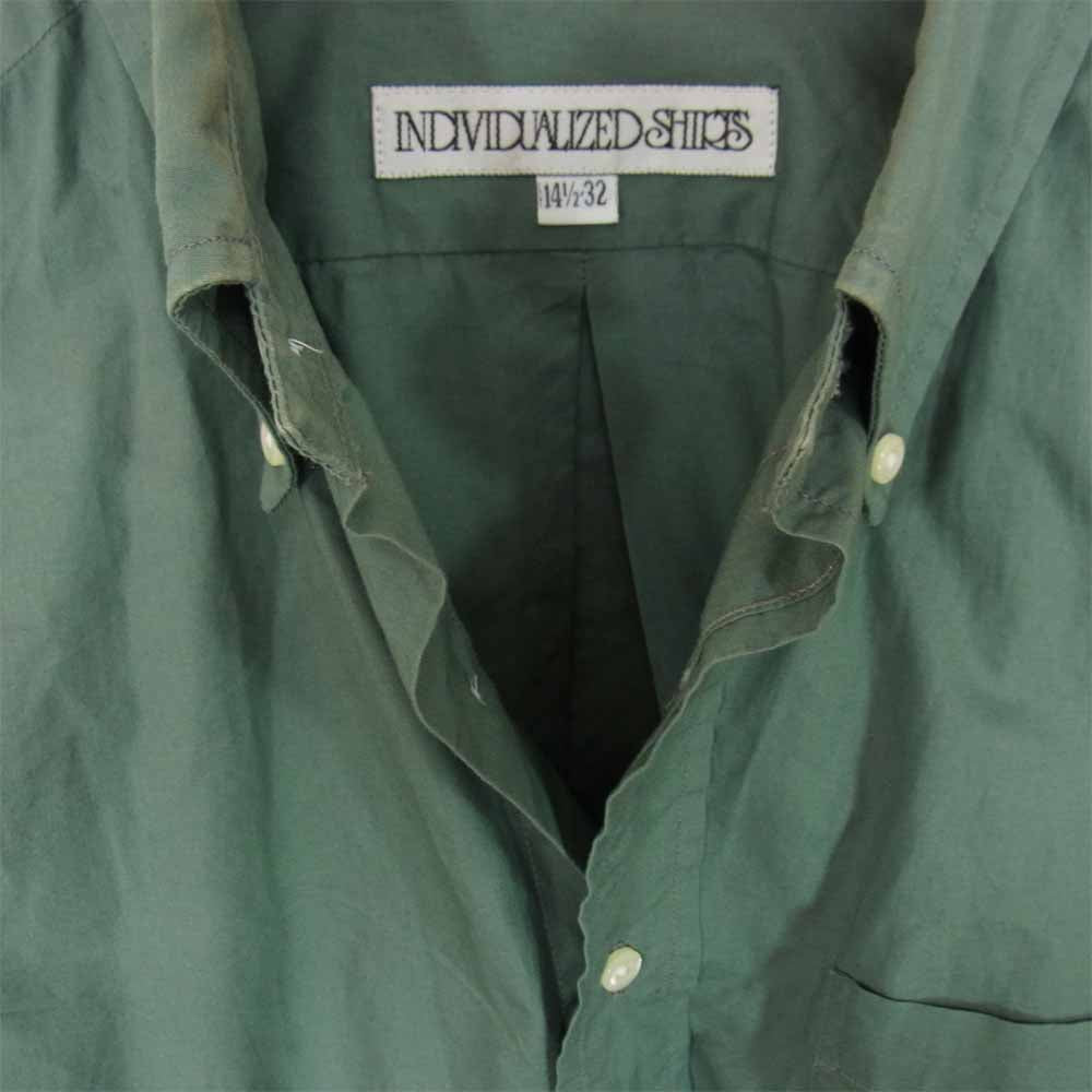 INDIVIDUALIZED SHIRTS インディビジュアライズドシャツ コットン BD ボタンダウン 長袖 シャツ カーキ系 14 2/1～32【中古】