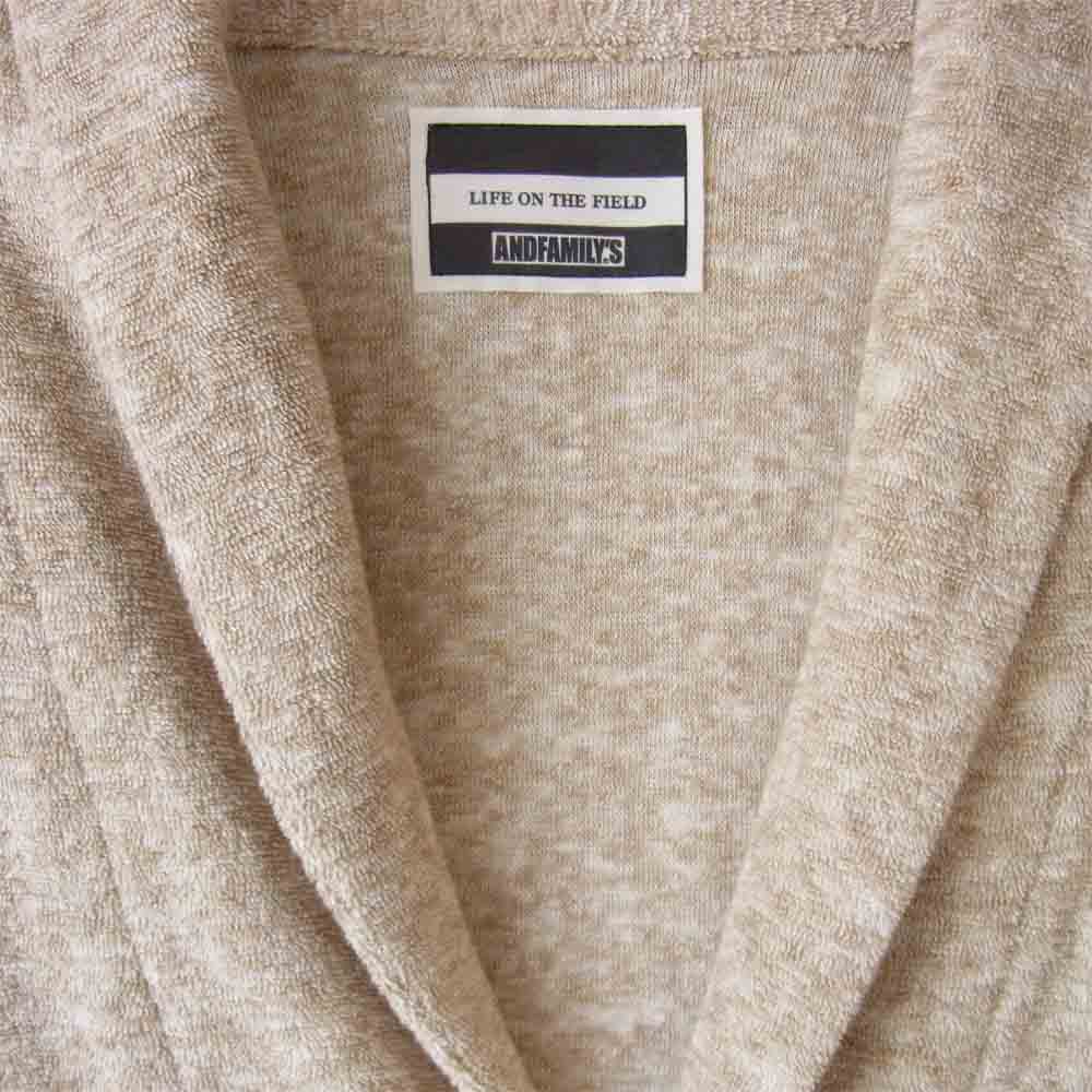 ANDFAMILYS アンドファミリー SW1905562 Vintage Pile Cardigan ヴィンテージ パイル カーディガン ベージュ系 L【中古】