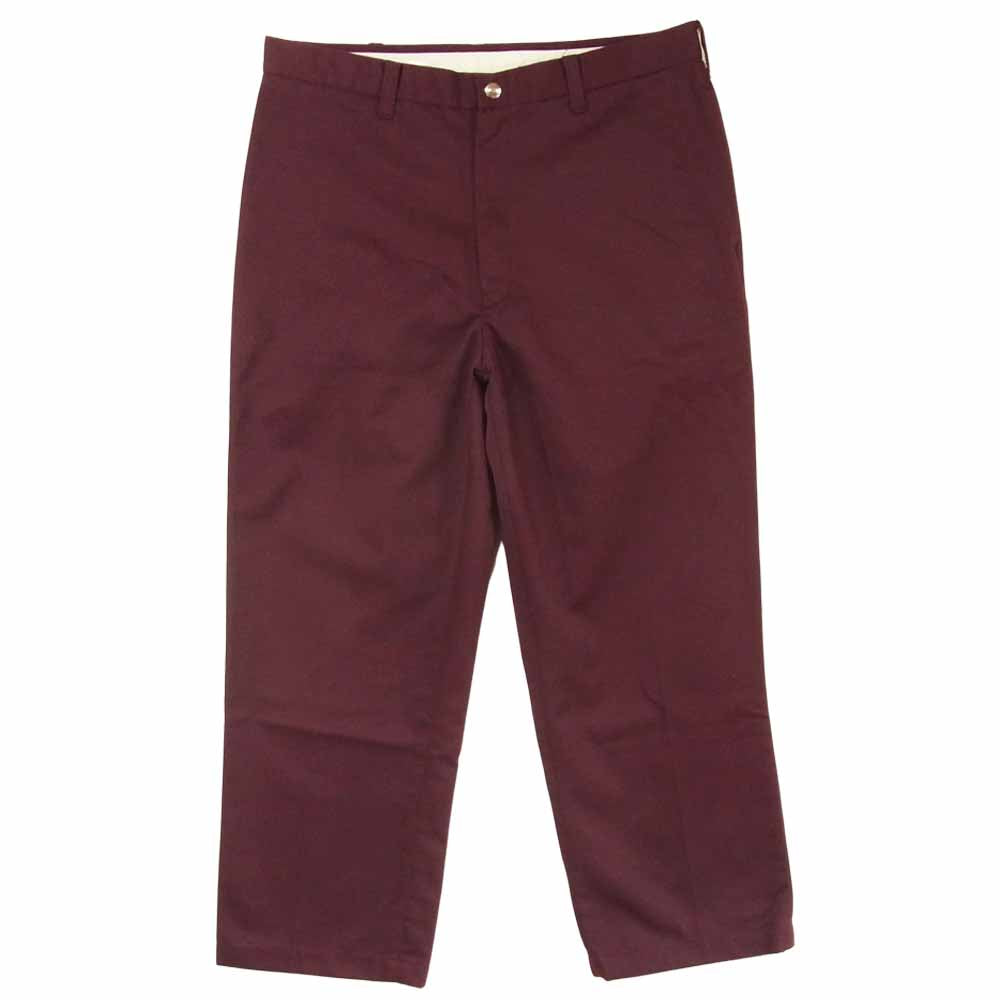 マシス ワーク パンツ ポリエステル コットン 日本製 エンジ系 M【中古】
