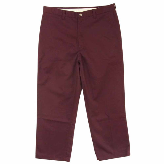 マシス ワーク パンツ ポリエステル コットン 日本製 エンジ系 M【中古】