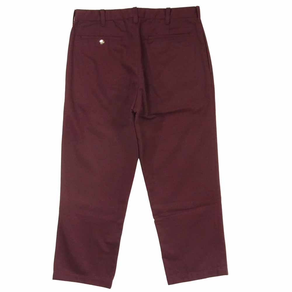 マシス ワーク パンツ ポリエステル コットン 日本製 エンジ系 M【中古】