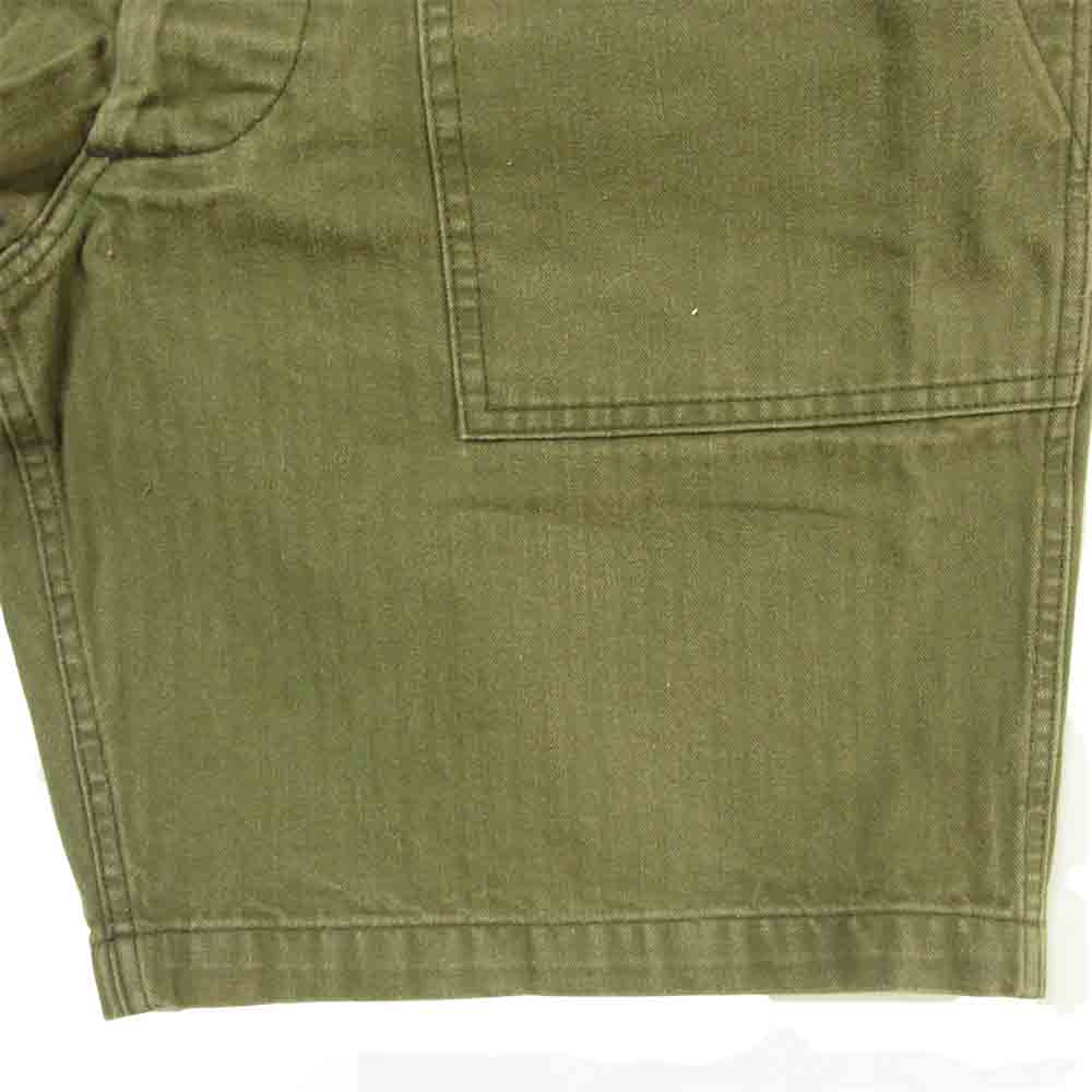 TENDERLOIN テンダーロイン T-ARMY SHORTS F アーミ―ショーツ ヘリンボーン ベイカー ショートパンツ カーキ系 S【中古】