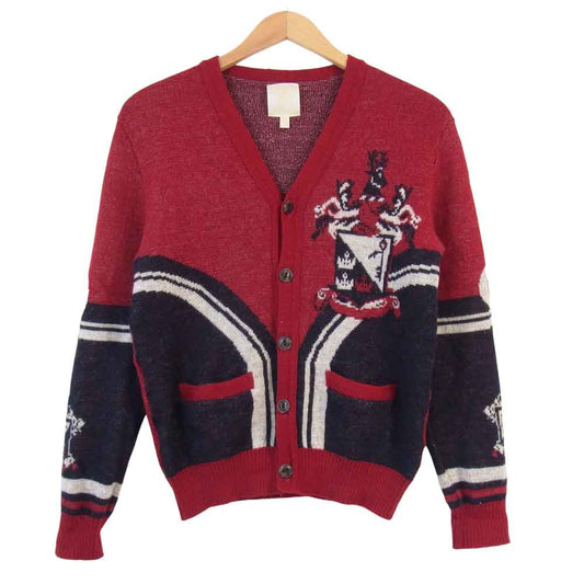 The Stylist Japan ザスタイリストジャパン TSJK-57802-01 ウール カーディガン 厚手 レッド系 M【中古】