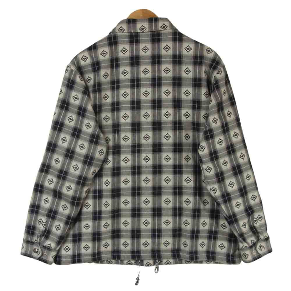 The Stylist Japan ザスタイリストジャパン TSJB-95501-35 チェック コーチジャケット 日本製 グレー系 M【中古】