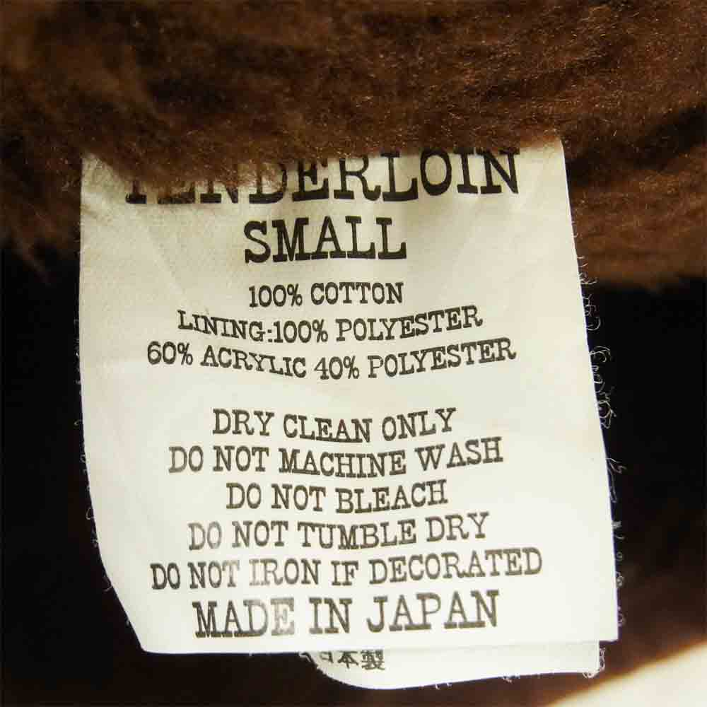 TENDERLOIN テンダーロイン T-DUCK VEST ダック ベスト ボア コットン 日本製 ブラウン系 S【中古】