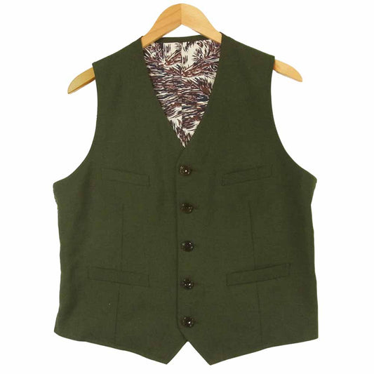 TENDERLOIN テンダーロイン スタイリストジャパン The Stylist Japan ウルフ ウール ベスト グリーン系 M【中古】