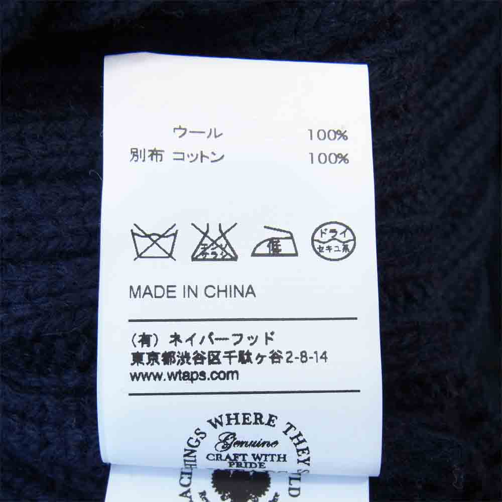 WTAPS ダブルタップス 14AW 142MADT-KNM02 COMMANDER コマンダー ミリタリー ニット ネイビー系 2【中古】