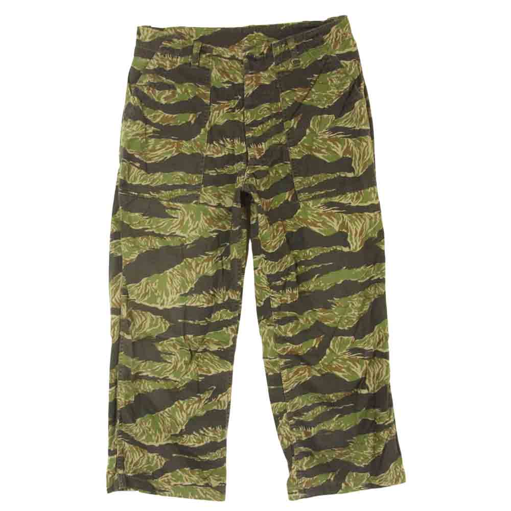 TENDERLOIN テンダーロイン T-BAMBOO PNT バンブーパンツ アーミー タイガーカモ コットン 日本製 カーキ系 S【中古】