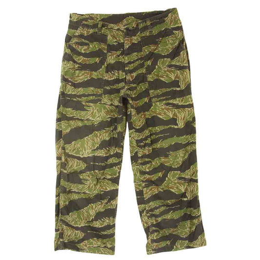 TENDERLOIN テンダーロイン T-BAMBOO PNT バンブーパンツ アーミー タイガーカモ コットン 日本製 カーキ系 S【中古】