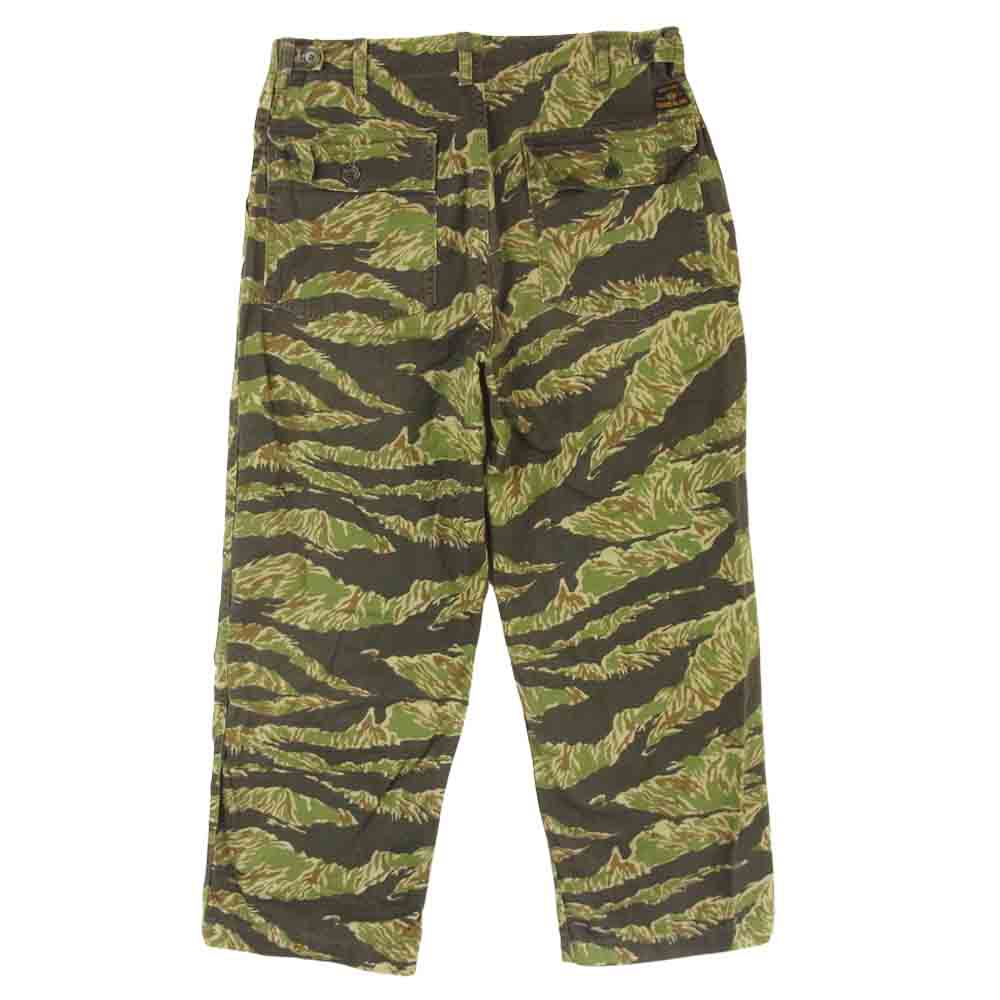 TENDERLOIN テンダーロイン T-BAMBOO PNT バンブーパンツ アーミー タイガーカモ コットン 日本製 カーキ系 S【中古】