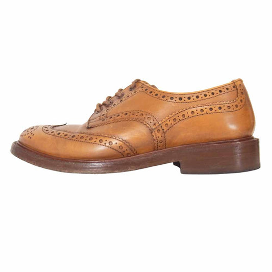 Tricker's トリッカーズ M5633 BOURTON バートン レザー ウイングチップ シューズ ライトブラウン系 8【中古】