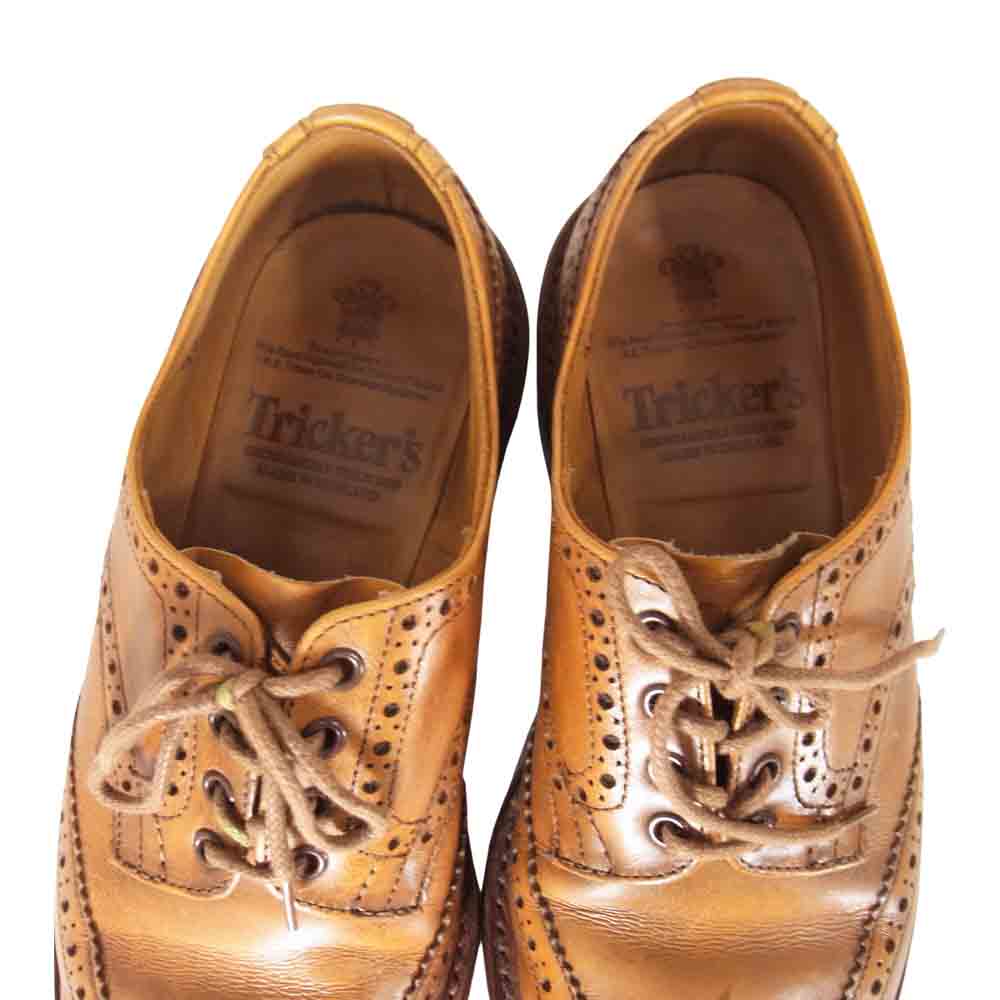 Tricker's トリッカーズ M5633 BOURTON バートン レザー ウイングチップ シューズ ライトブラウン系 8【中古】