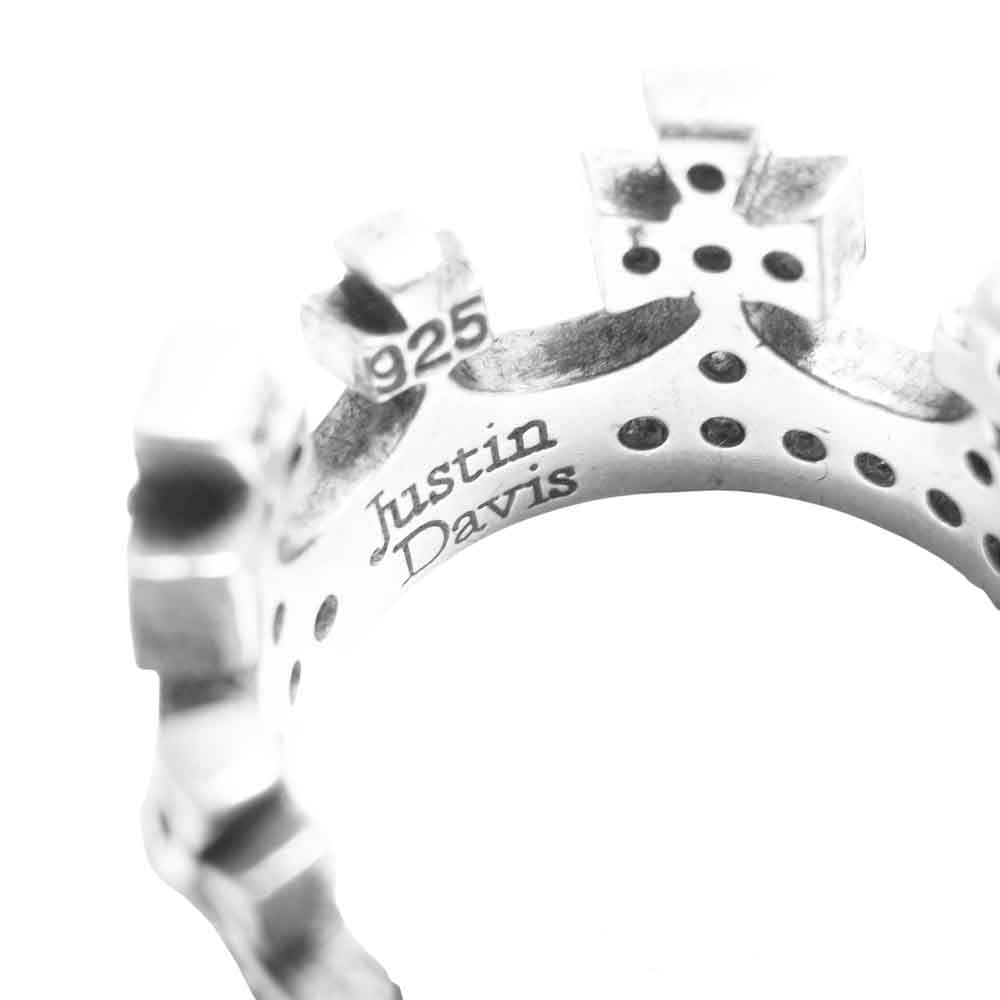 Justin Davis ジャスティンデイビス SRJ185 MONACO RING モナコリング シルバー系 8号程度【中古】