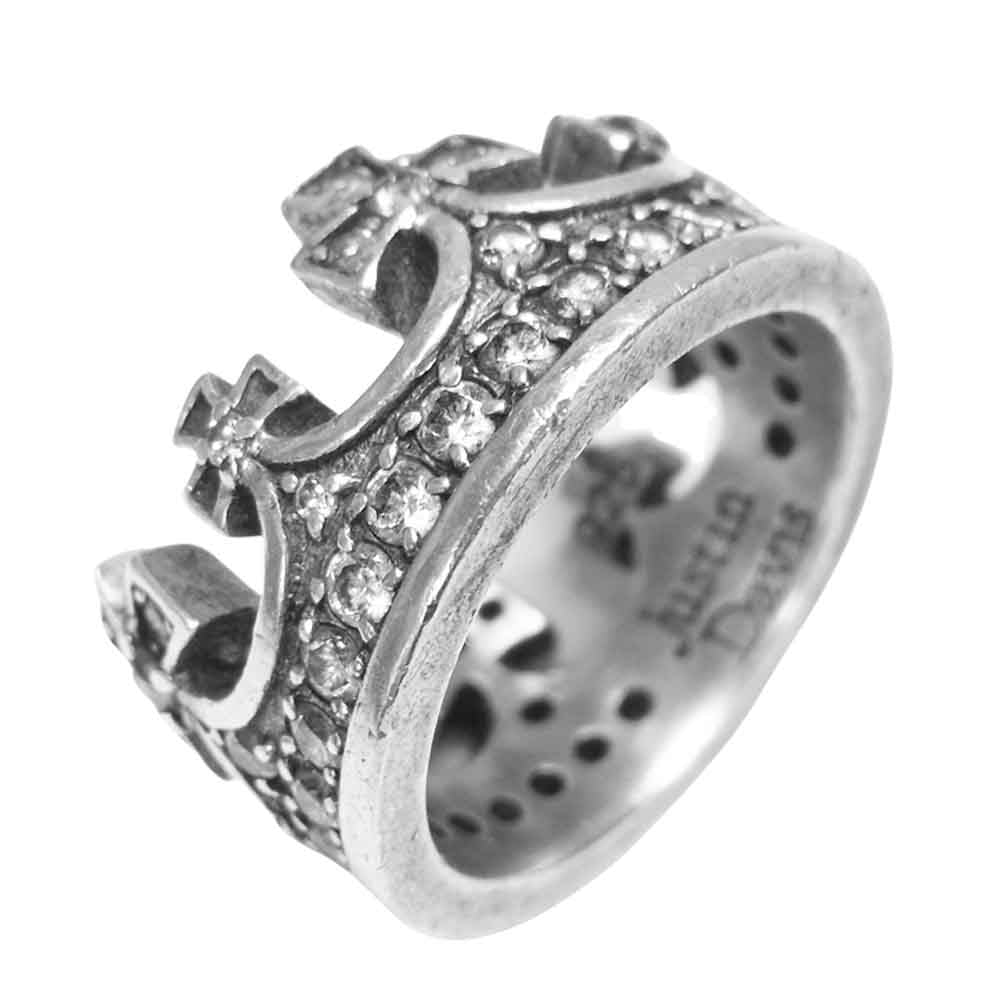 Justin Davis ジャスティンデイビス SRJ185 MONACO RING モナコリング シルバー系 8号程度【中古】