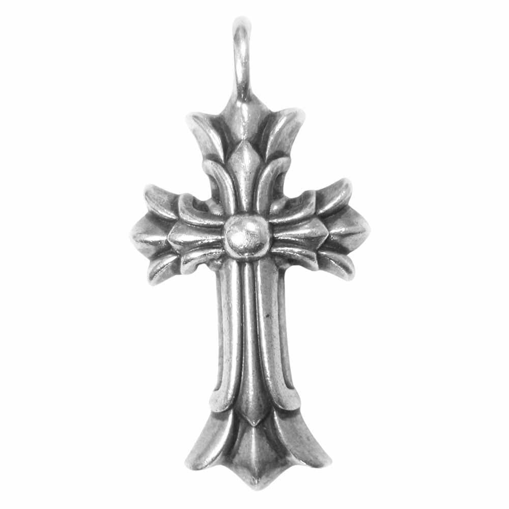 CHROME HEARTS クロムハーツ（原本無） DBL CH CRS ダブル クロス チャーム ペンダント トップ  シルバー系【中古】