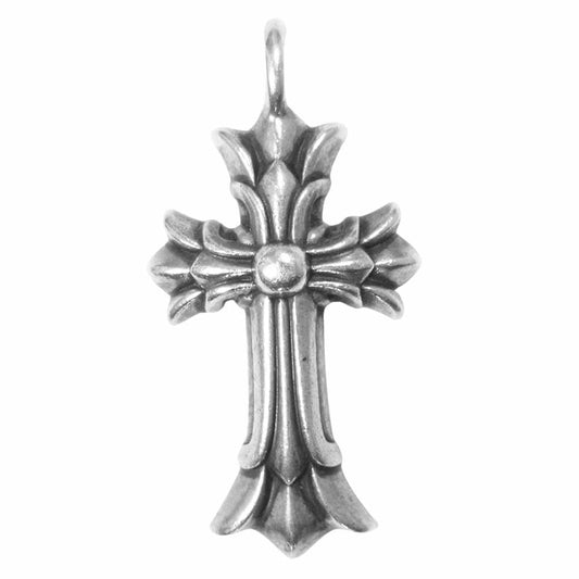 CHROME HEARTS クロムハーツ（原本無） DBL CH CRS ダブル クロス チャーム ペンダント トップ  シルバー系【中古】