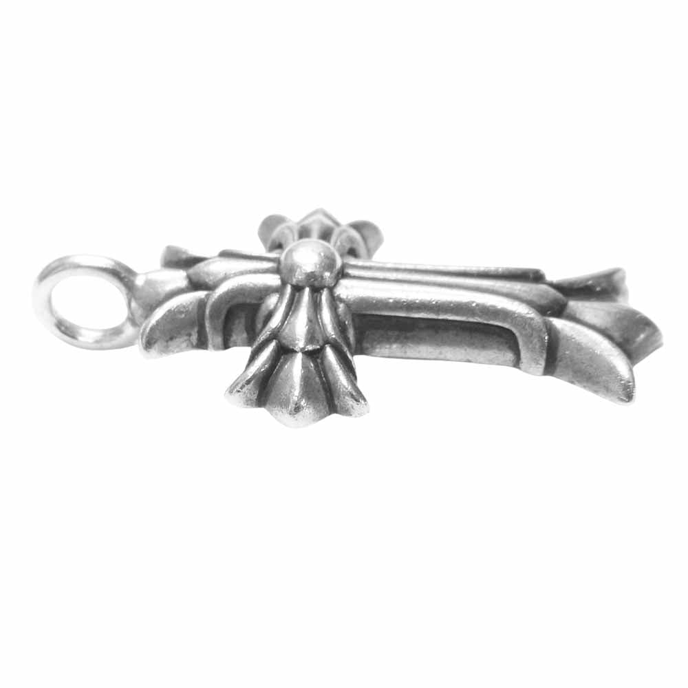 CHROME HEARTS クロムハーツ（原本無） DBL CH CRS ダブル クロス チャーム ペンダント トップ  シルバー系【中古】