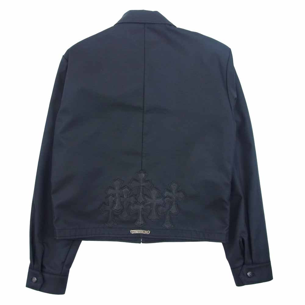 CHROME HEARTS クロムハーツ（原本無） セメタリー クロス パッチ ダガー ジップ ナイロン ジャケット ブラック系 M【中古】