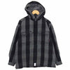 DESCENDANT ディセンダント HOODED LS SHIRT フード付 チェック 長袖 シャツ グレー系 1【中古】