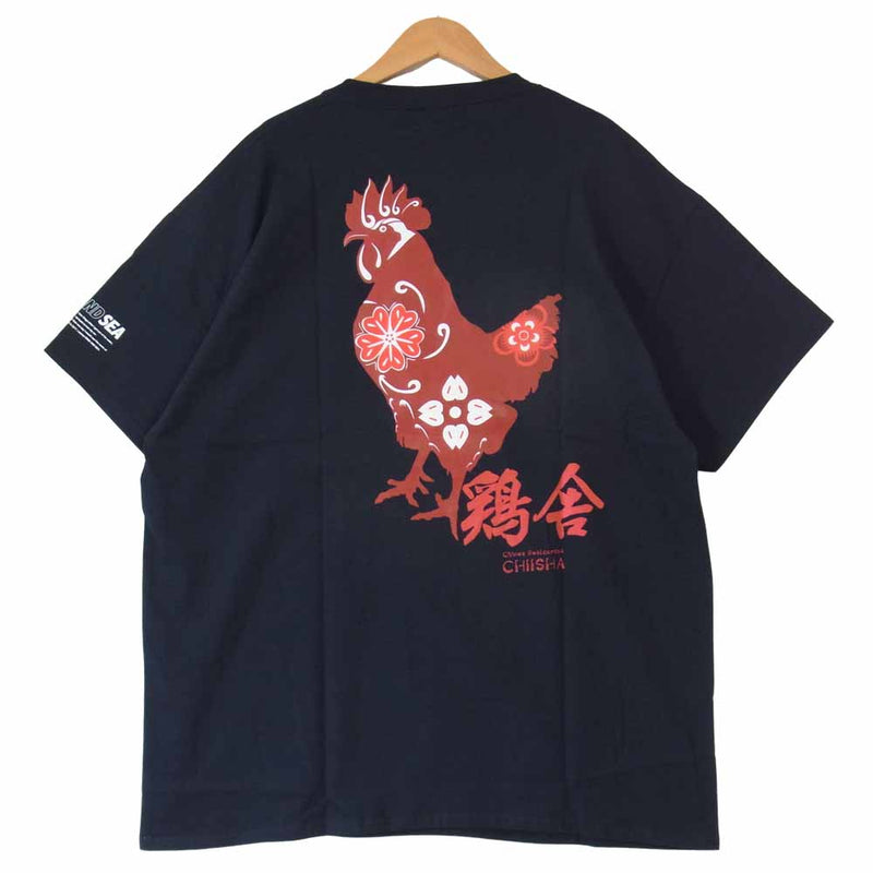 ウィンダンシー WDS-CISHA-03 × チイシャ CHI-I-SHA T-SHIRT Tシャツ カットソー ブラック系 XL【新古品】【未使用】【中古】