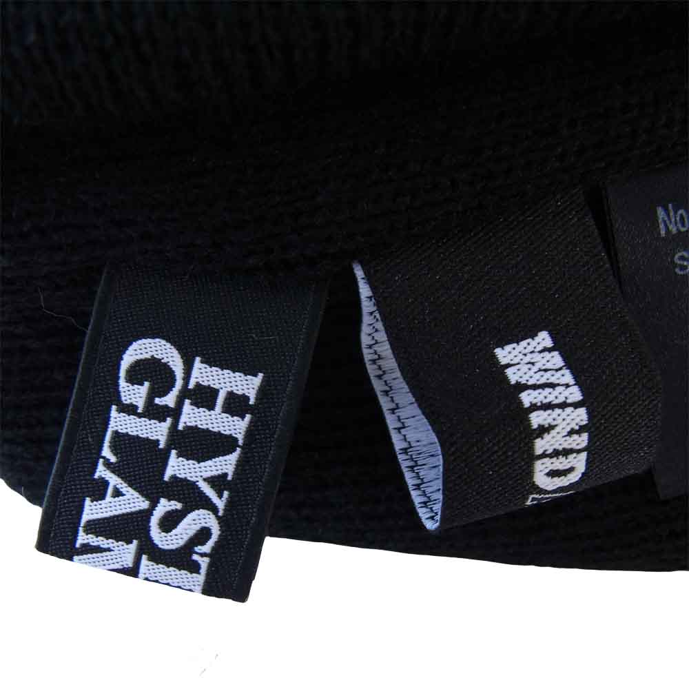 HYSTERIC GLAMOUR ヒステリックグラマー 02203QH07996 × ウィンダンシー WIND AND SEA Beanie ビーニー ブラック系 F【新古品】【未使用】【中古】