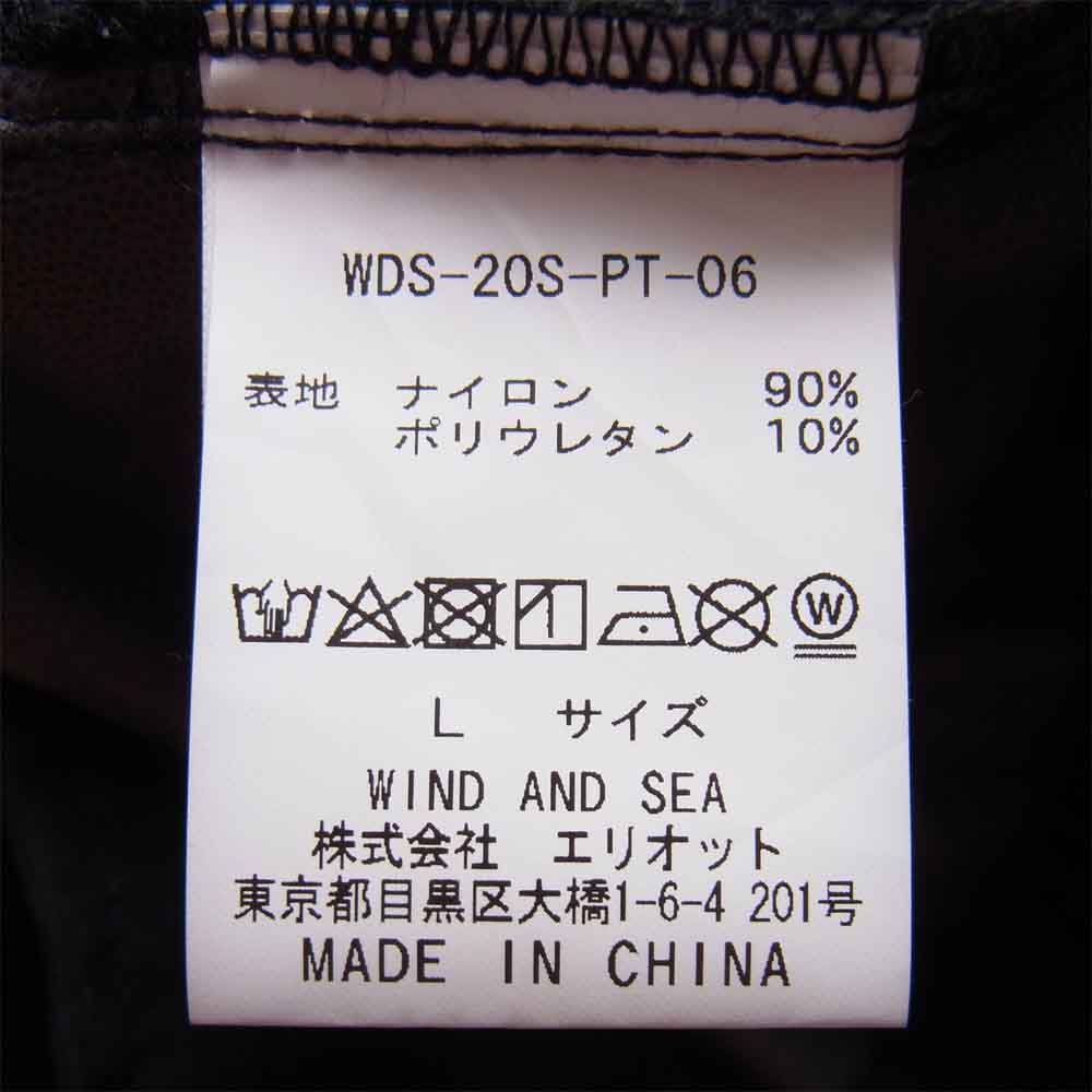 ウィンダンシー WDS-20S-PT-06 REFLECTION NYLON PANTS リフレクション ナイロン パンツ ブラック系 L【極上美品】【中古】