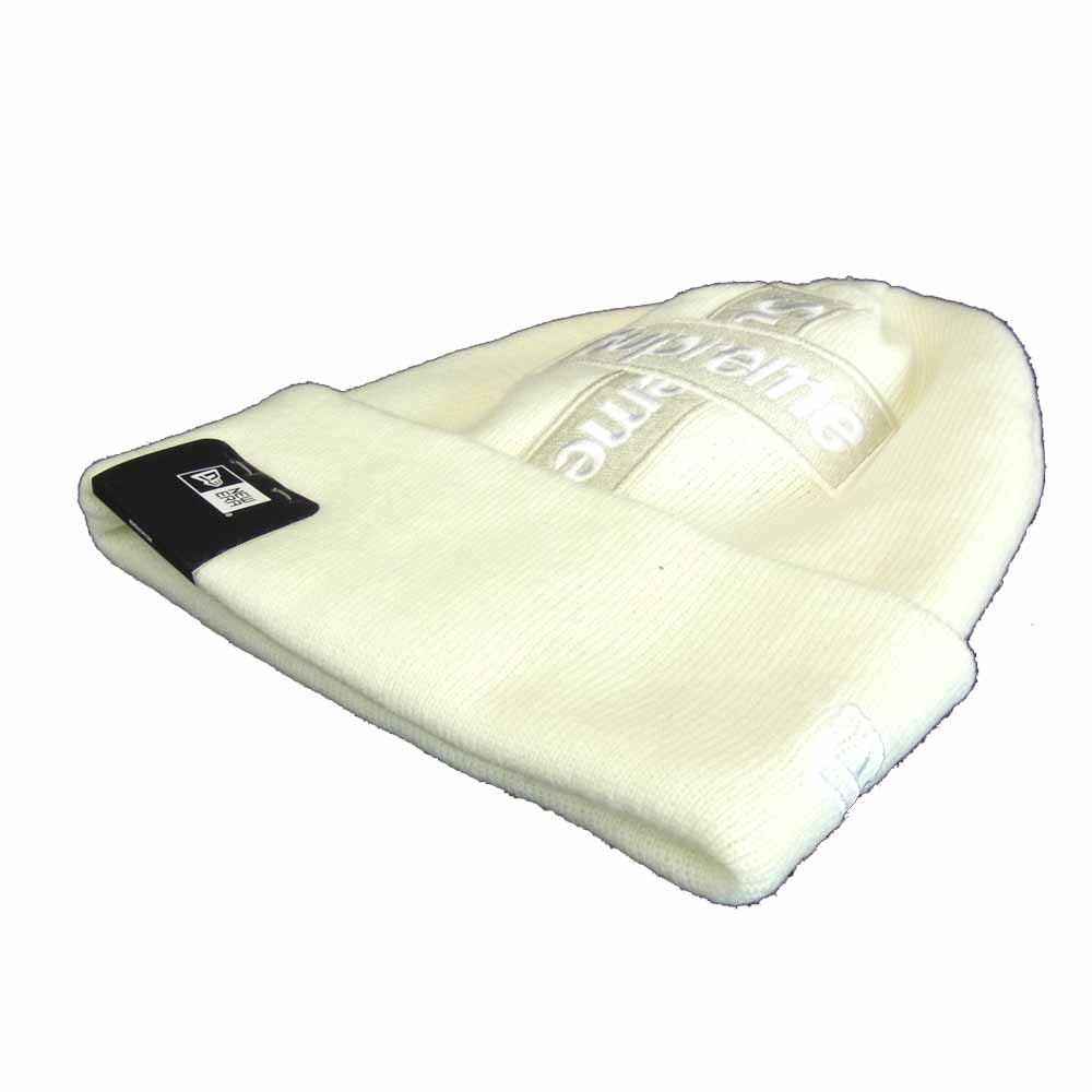Supreme シュプリーム 20AW × ニューエラ NEW Era Cross Box Logo Beanie ビーニー ホワイト系【新古品】【未使用】【中古】