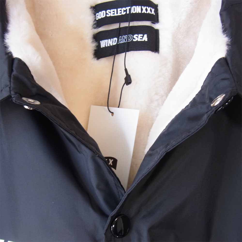 ウィンダンシー GX-A21-WSJK-11 × ゴッドセレクション GOD SELECTION XXX BOA COACH JACKET ボア コーチ ジャケット ブラック系 L【新古品】【未使用】【中古】