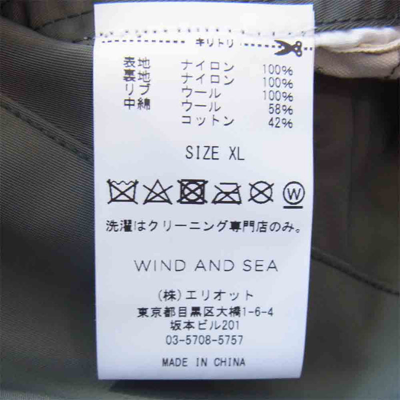 ウィンダンシー 19AW WDS-19A-JK-07 REVERSIBLE MA-1 リバーシブル ナイロン ジャケット オリーブ XL【新古品】【未使用】【中古】