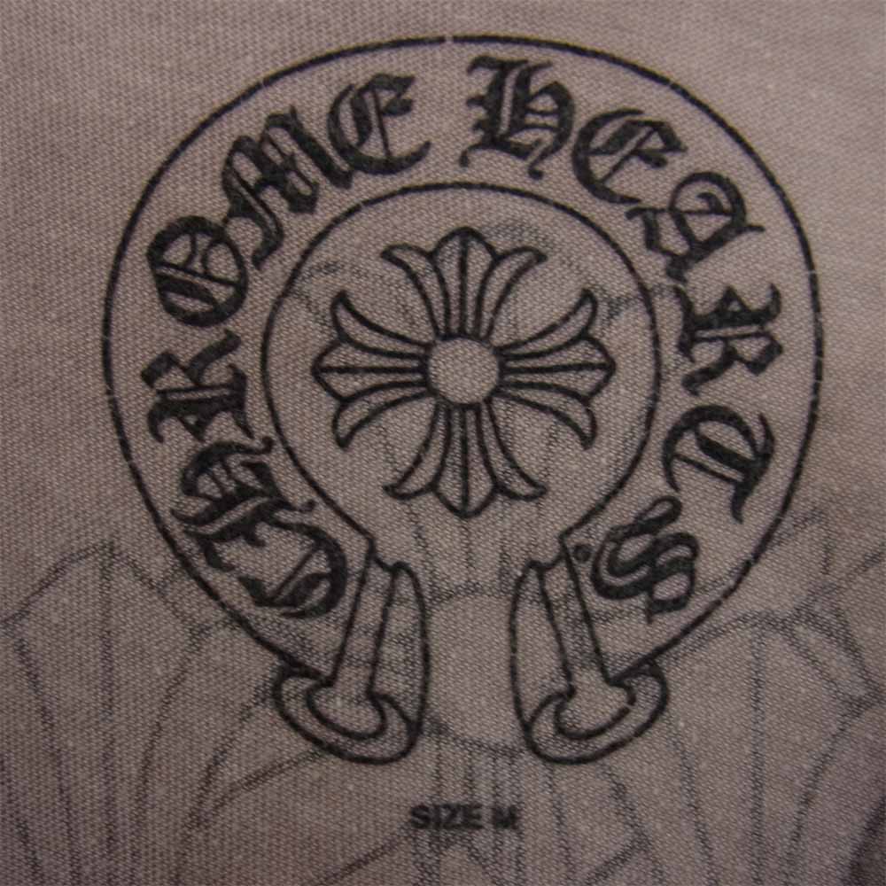 CHROME HEARTS クロムハーツ（原本無） 国内正規品 USA製 ヘンリーネック ダガー クロス プリント カットソー グレー系 M【中古】
