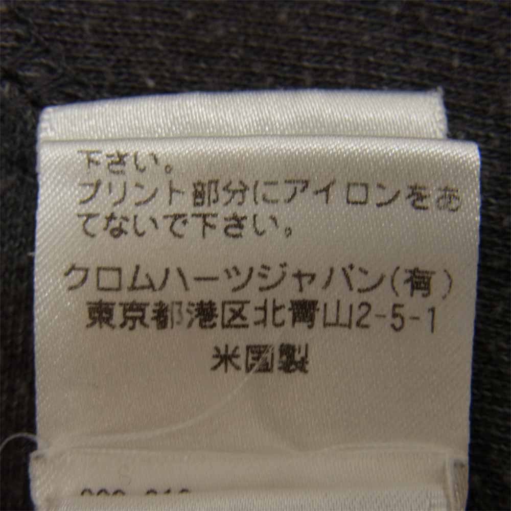 CHROME HEARTS クロムハーツ（原本無） 国内正規品 USA製 ヘンリーネック クロス スクロールラベル プリント カットソー グレー系 M【中古】