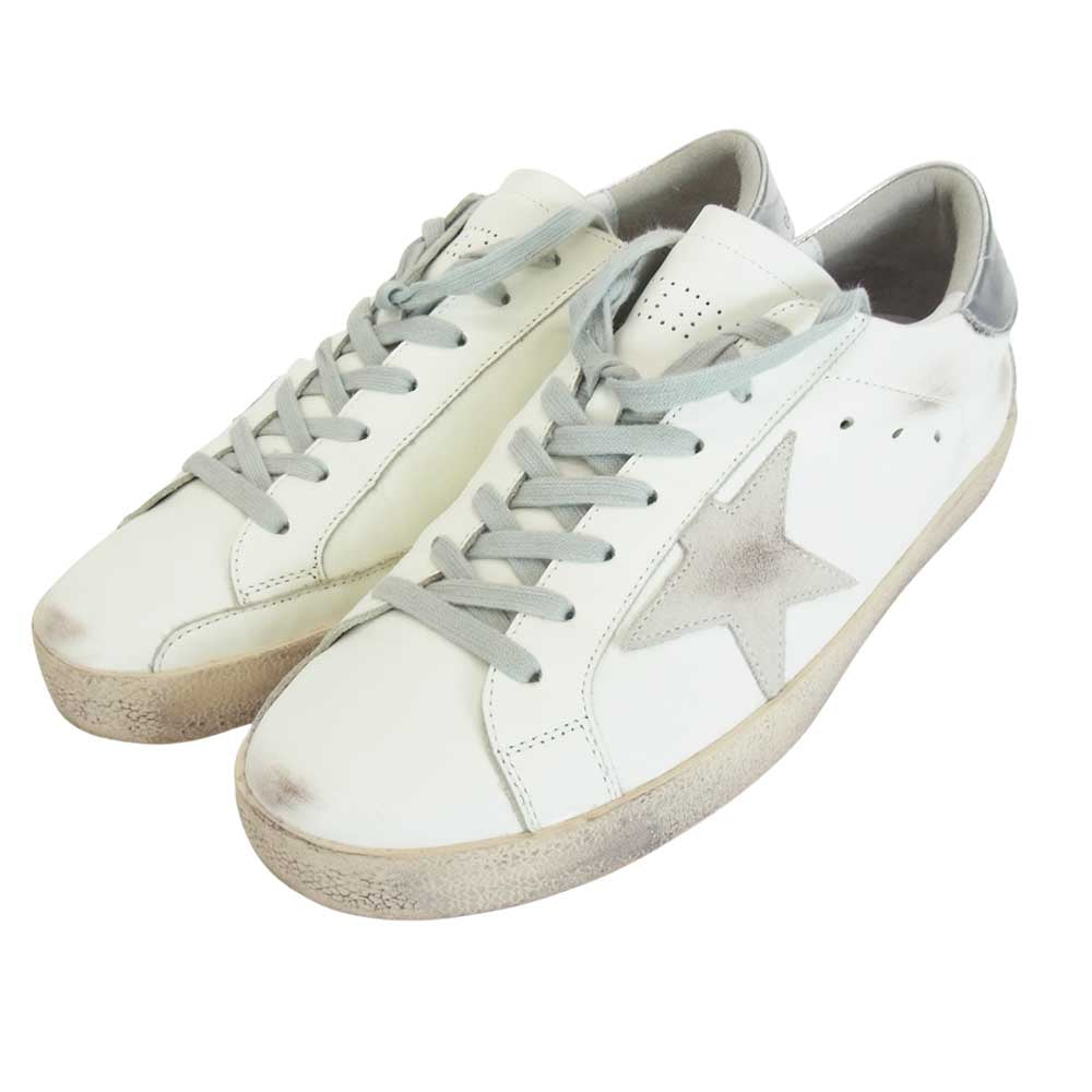 GOLDEN GOOSE ゴールデングース G21D120 SUPER STAR ローカットスニーカー  ホワイト系 グレー系 41【極上美品】【中古】