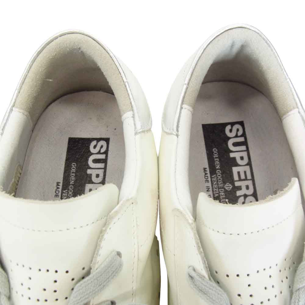 GOLDEN GOOSE ゴールデングース G21D120 SUPER STAR ローカットスニーカー  ホワイト系 グレー系 41【極上美品】【中古】