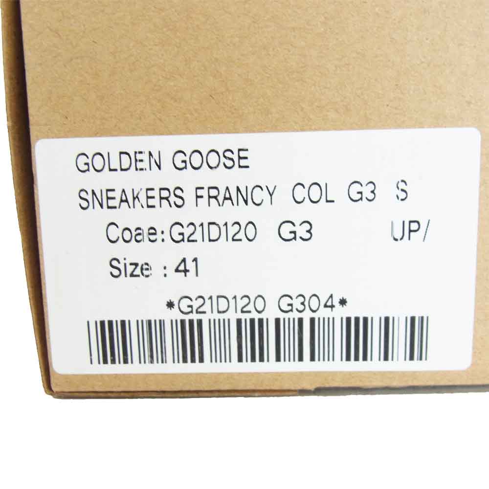 GOLDEN GOOSE ゴールデングース G21D120 SUPER STAR ローカットスニーカー  ホワイト系 グレー系 41【極上美品】【中古】