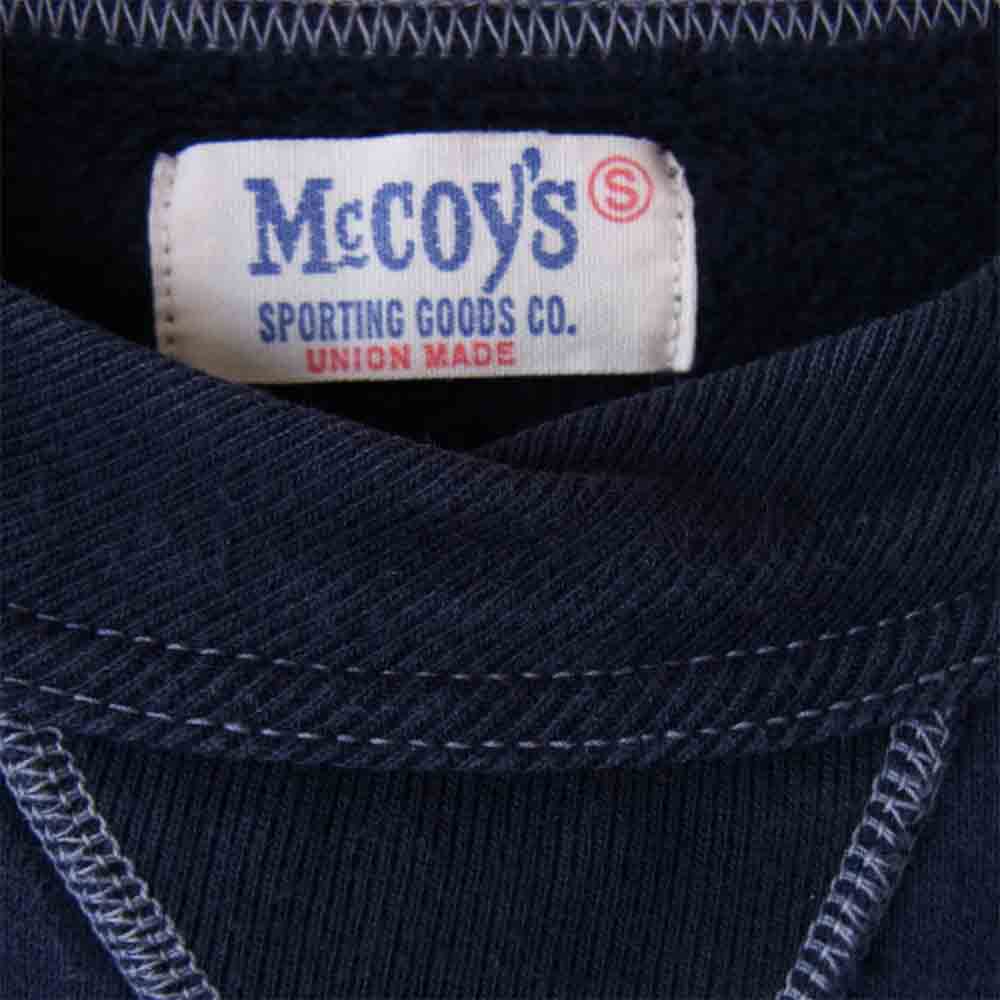 The REAL McCOY'S ザリアルマッコイズ MCCOYS SPORTING GOODS CO. 前V スウェット ネイビー系 S【中古】