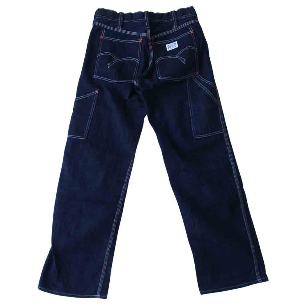 THE FLAT HEAD ザフラットヘッド PN-03W ダブルニー ペインター パンツ インディゴブルー系 27【美品】【中古】