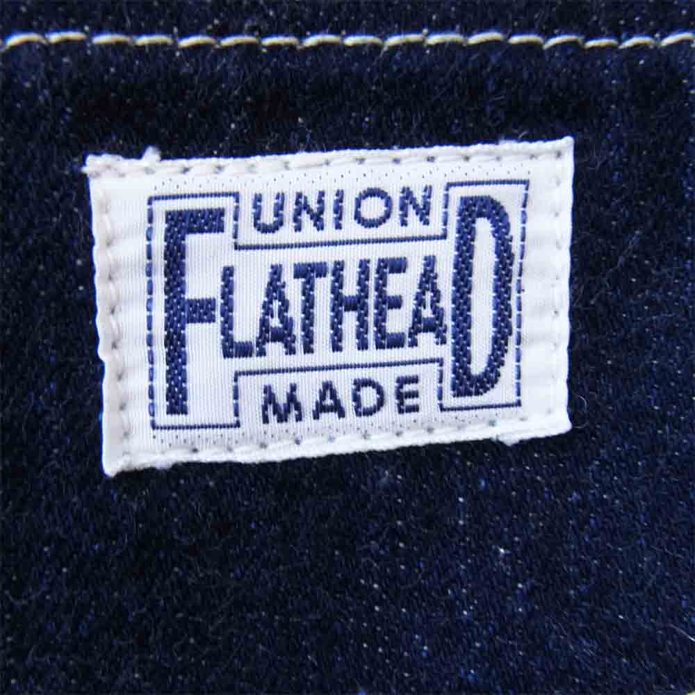 THE FLAT HEAD ザフラットヘッド PN-03W ダブルニー ペインター パンツ インディゴブルー系 27【美品】【中古】